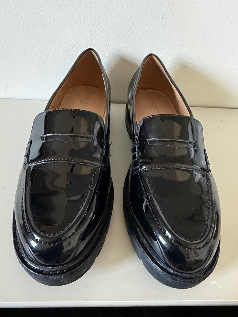 Rockport Black Patent Leather Penny Loafers . Women’s Sz 8.5 - Picture 2 of 9